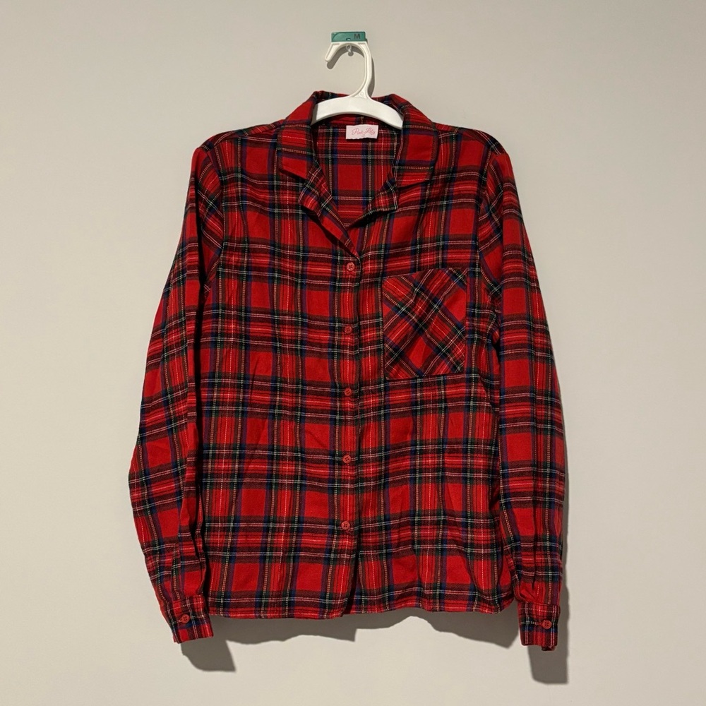 Pink Lily Christmas Flannel